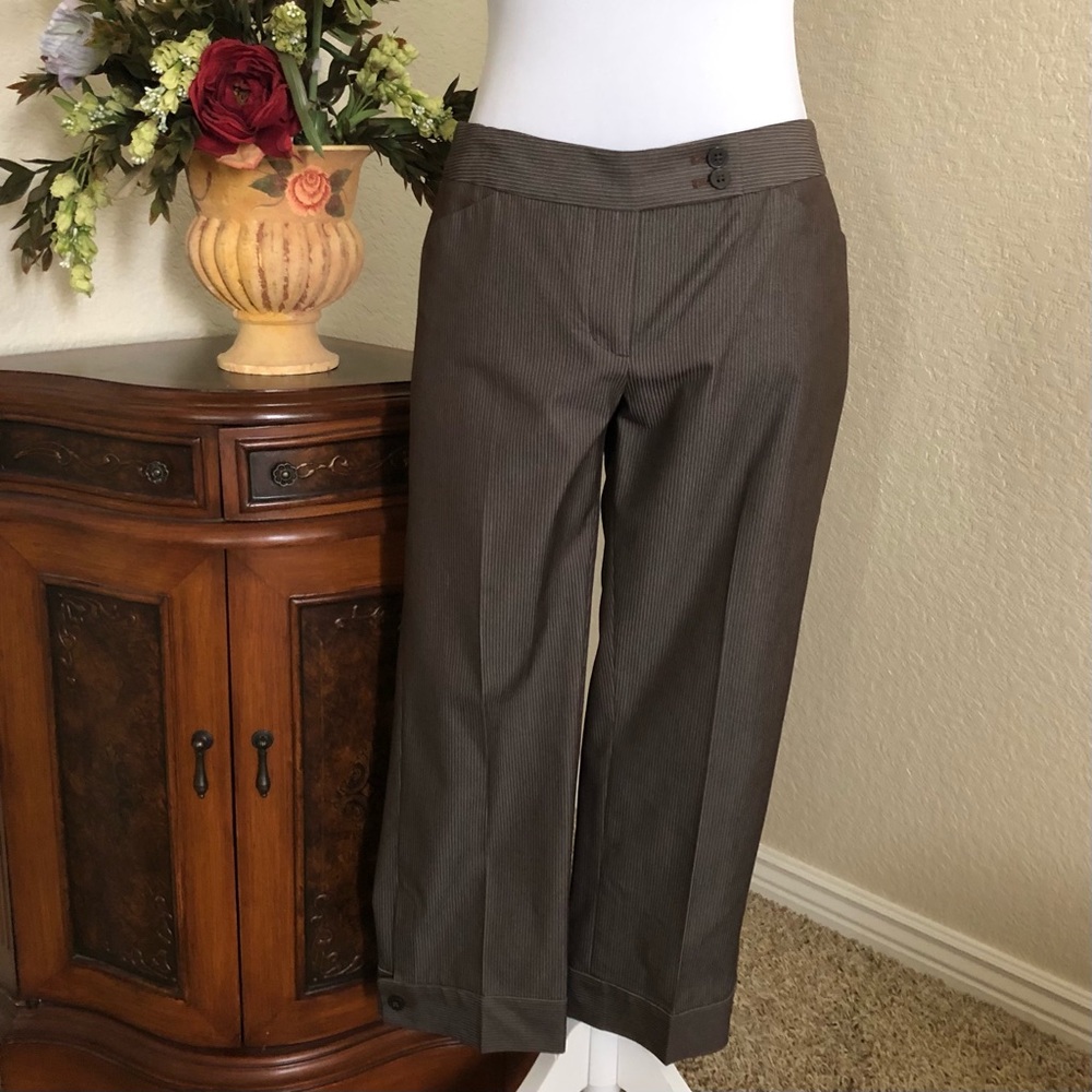 Express Design Studio Pinstripe Cuffed Ankle Pants - image 4